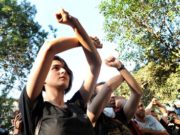 Protesters at Istanbul's Gezi Park in June 2013