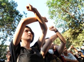 Protesters at Istanbul's Gezi Park in June 2013