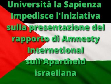 palestina -sapienza