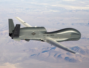 An RQ-4 Global Hawk unmanned aircraft like the one shown is currently flying non-military mapping missions over South, Central America and the Caribbean at the request of partner nations in the region. (U.S. Air Force photo/Bobbi Zapka)