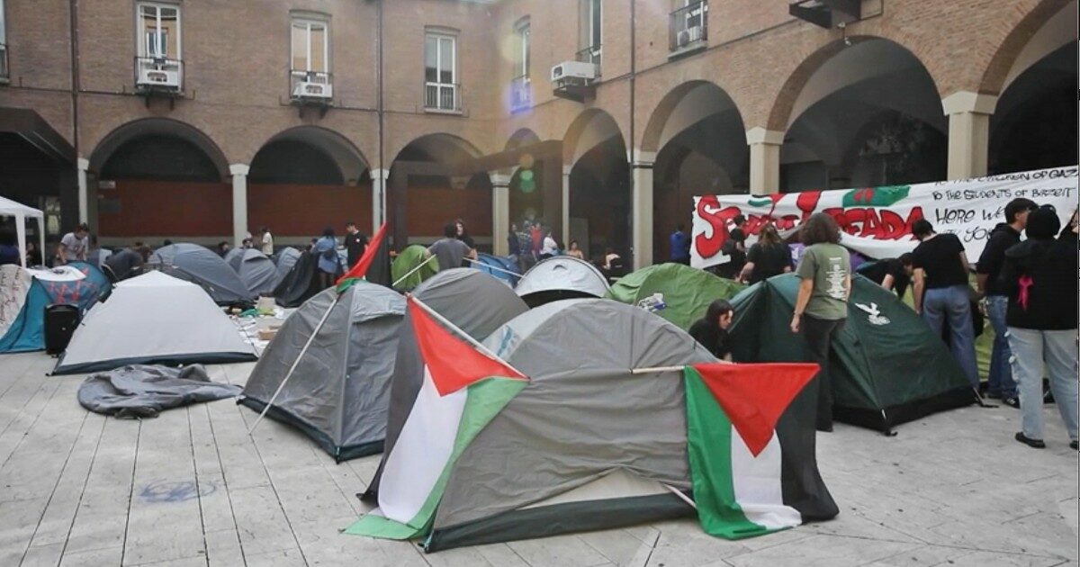 bologna acampata palestina