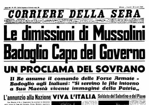 la caduta di mussolini