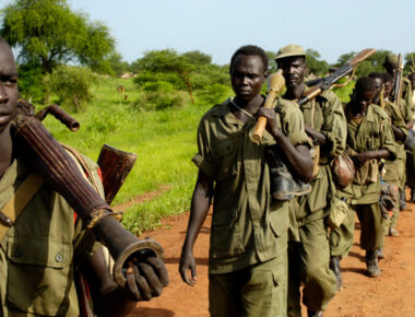 SPLA soldiers redeploy south from the Abyei area in line with the road map to resolve the Abyei crisis.