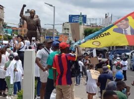 Protesta a Maputo. Foto dal profilo X di Verdade Democracia